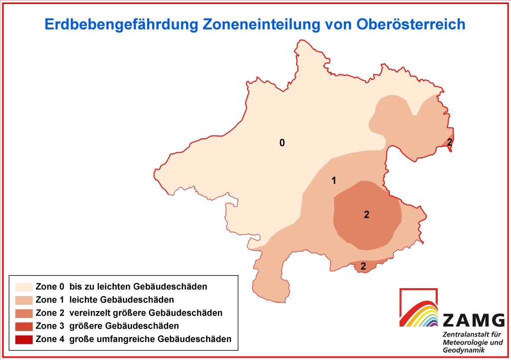 Erdbebengefahr in Oberösterreich