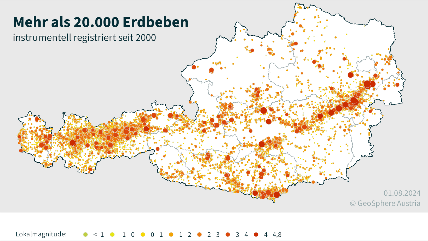 Epizentren seit 2000